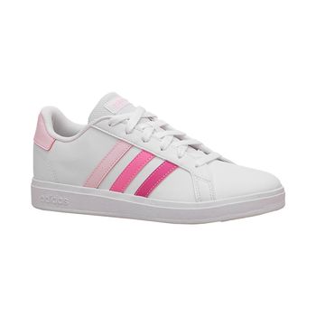 Tenis-Casual-Branco-e-Pink-Kids-Grand-Court-|-Adidas-Tamanho--34---Cor--BRANCO-0